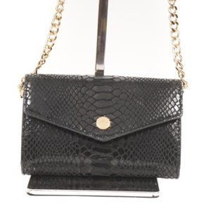 MICHAEL KORS Black Snakeskin Crossbody Purse